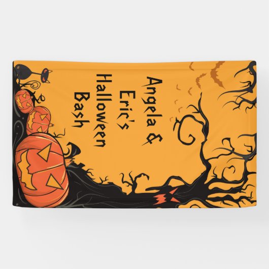 ハローウィンパーティパーソナライズされたバナー 横断幕 (横)