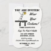 ハローウィンパーティパーソナライズされた空手の衣装 招待状 (正面)