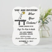 ハローウィンパーティパーソナライズされた空手の衣装 招待状 (スタンド正面)