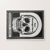 ハローウィンパーティパーソナライズされた骨格誕生日 ジグソーパズル (横)