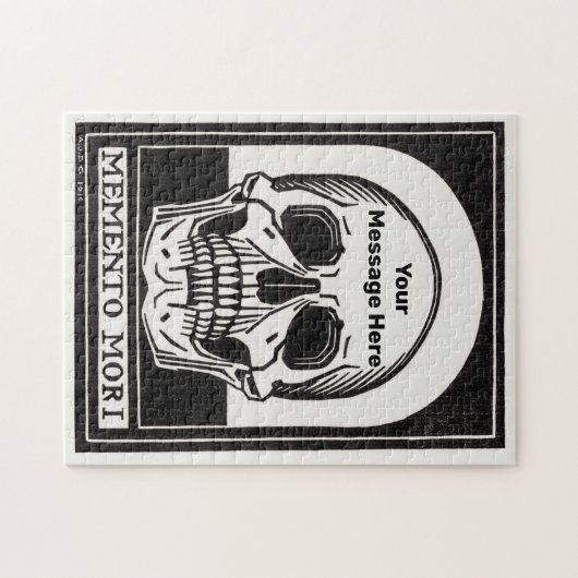 ハローウィンパーティパーソナライズされた骨格誕生日 ジグソーパズル (横)