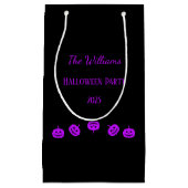 ハローウィンパーティパープルカボチャ抱き枕 スモールペーパーバッグ (正面)