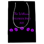 ハローウィンパーティパープルカボチャ抱き枕 ミディアムペーパーバッグ (正面)