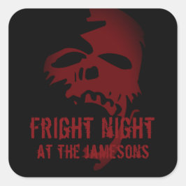 ハローウィンパーティフェイスホラー赤スカルゴシックシール スクエアシール