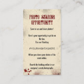 ハローウィンパーティフォトハッシュタグドラキュラ城 エンクロージャーカード (裏面)