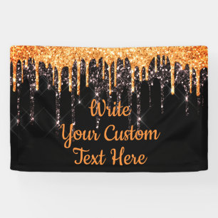 ハローウィンパーティフォトブース（オレンジとブラック） 横断幕