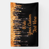 ハローウィンパーティフォトブース(オレンジとブラック) 横断幕 (縦)