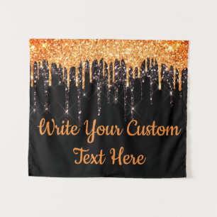 ハローウィンパーティフォトブースBackdropオレンジブラック タペストリー