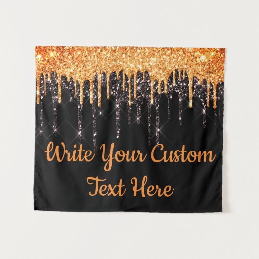 ハローウィンパーティフォトブースBackdropオレンジブラック タペストリー (正面(横))