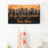 ハローウィンパーティフォトブースBackdropオレンジブラック 横断幕 (インサイチュ)