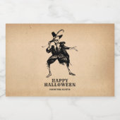 ハローウィンパーティフライトスケルトンゴシックヴィンテージ リキュールボトルラベル (シングルラベル)