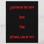 ハローウィンパーティフライヤー チラシ (裏面)