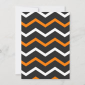 ハローウィンパーティブラックとオレンジのカスタマイズ可能 招待状 (裏面)