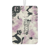 ハローウィンパーティブラックキャットエビルカボチャ怖いフクロウ カーエアーフレッシュナー (裏面)