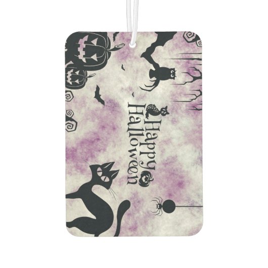 ハローウィンパーティブラックキャットエビルカボチャ怖いフクロウ カーエアーフレッシュナー (裏面)