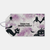 ハローウィンパーティブラックキャットエビルカボチャ怖いフクロウ ギフトタグ (裏面横)