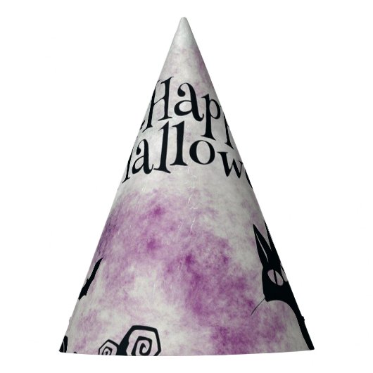 ハローウィンパーティブラックキャットエビルカボチャ怖いフクロウ パーティーハット (正面)