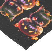 ハローウィンパーティブラックキャットパンプキンナイトホラー ショートテーブルランナー (コーナー)