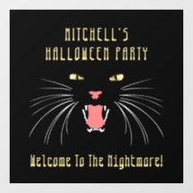 ハローウィンパーティブラックキャットヒッシング