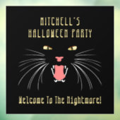 ハローウィンパーティブラックキャットヒッシング ウィンドウサイン (シート3)