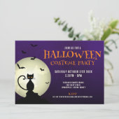 ハローウィンパーティブラックキャット招待状 招待状 (スタンド正面)
