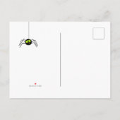 ハローウィンパーティブラックスパイダーオレンジ日付保存 案内ポストカード (裏面)