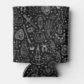 ハローウィンパーティブラックドールパターン 缶クーラー (正面)