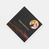 ハローウィンパーティブラックナイトフルムーンホラー スタンダードランチョンナプキン (角)