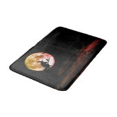 ハローウィンパーティブラックナイトフルムーンホラー バスマット (アングル)