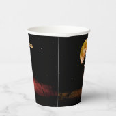 ハローウィンパーティブラックナイトフルムーンホラー 紙コップ (右)