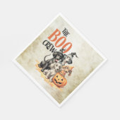 ハローウィンパーティブラックレイブンクロウブルーフォレスト スタンダードランチョンナプキン (角)