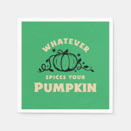 ハローウィンパーティプレート、どんなスパイスあなたのカボチャ スタンダードカクテルナプキン