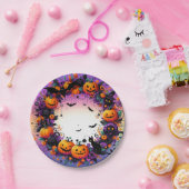 ハローウィンパーティプレート:不気味およびフェスティバルデザイン ペーパープレート (パーティー)