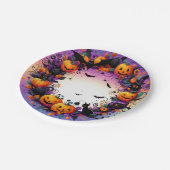 ハローウィンパーティプレート:不気味およびフェスティバルデザイン ペーパープレート (アングル)