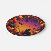 ハローウィンパーティプレート:不気味およびフェスティバルデザイン ペーパープレート (アングル)