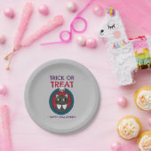 ハローウィンパーティプレート、黒猫ポートレート ペーパープレート (パーティー)