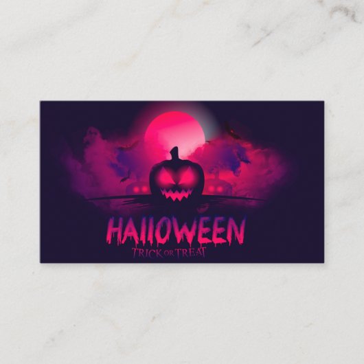 ハローウィンパーティポスター 名刺 (正面)