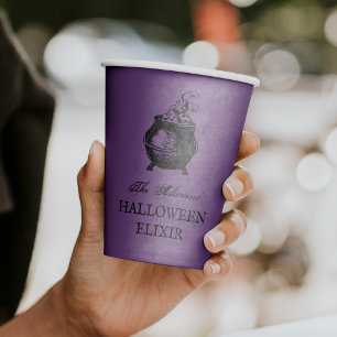 ハローウィンパーティポーションおもしろいクセ紫色 紙コップ
