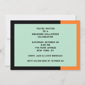 ハローウィンパーティモダン 招待状 (裏面)
