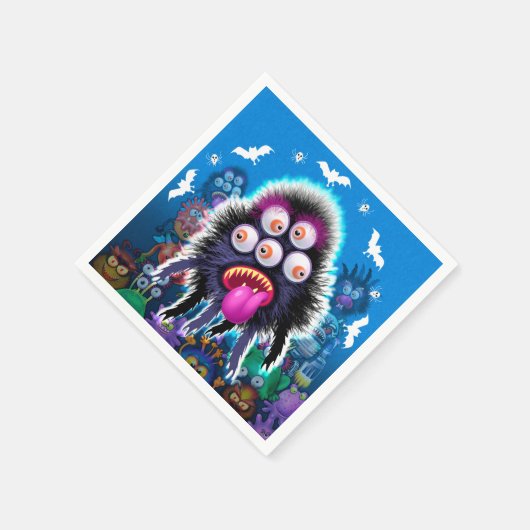 ハローウィンパーティモンスターのためのナプキン スタンダードカクテルナプキン (角)