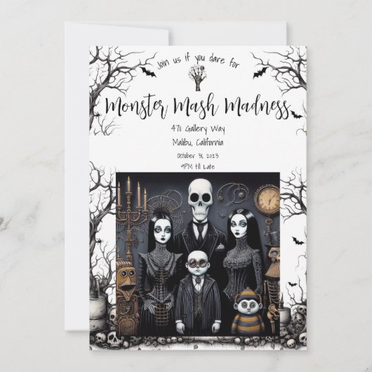 ハローウィンパーティモンスターマッシュ 招待状 (正面)