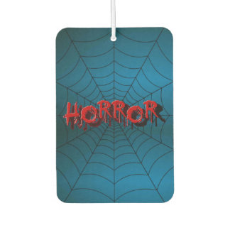 ハローウィンパーティレッドホラースパイダーウェブブルー怖い カーエアーフレッシュナー