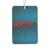 ハローウィンパーティレッドホラースパイダーウェブブルー怖い カーエアーフレッシュナー (裏面)