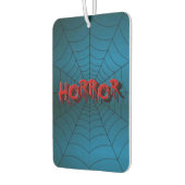 ハローウィンパーティレッドホラースパイダーウェブブルー怖い カーエアーフレッシュナー (左)