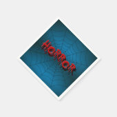 ハローウィンパーティレッドホラースパイダーウェブブルー怖い スタンダードカクテルナプキン (角)