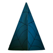 ハローウィンパーティレッドホラースパイダーウェブブルー怖い パーティーハット (裏面)