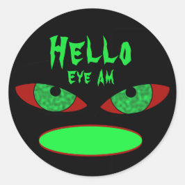 ハローウィンパーティヴァンパイアアイアイアイアムネームタグ ラウンドシール