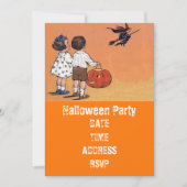 ハローウィンパーティヴィンテージの魔女 招待状 (正面)