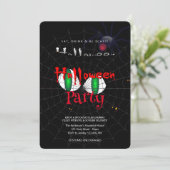 ハローウィンパーティヴィンテージゴシック，スパイダーくもの巣 招待状 (スタンド正面)