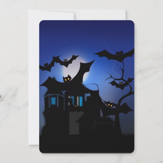 ハローウィンパーティヴィンテージゴシック 招待状 (裏面)